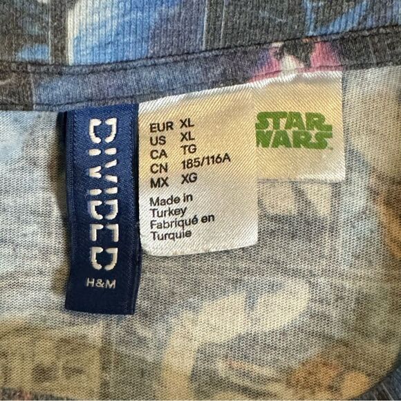 Star Wars Divided H&M Graphic Allover Tee Shirt Top Size XL - Picture 3 of 3
